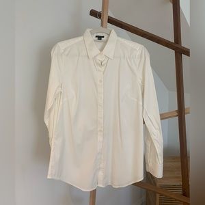 Ann Taylor white linen button down size 10